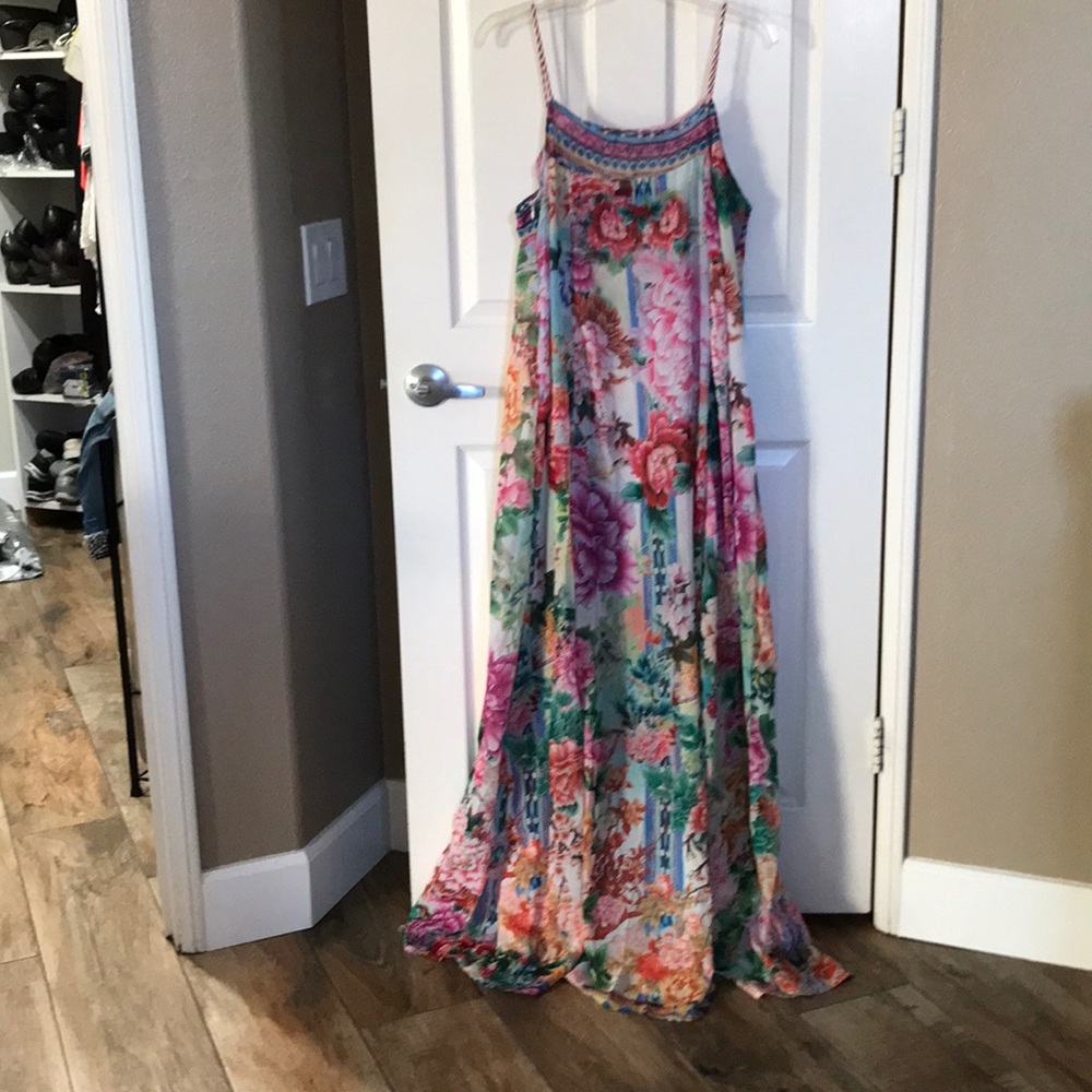 Floral sheer maxi dress